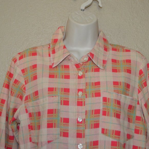 NWT $296 The Great Scouting Plaid Button Down Long Sleeve Blouse - Picture 4 of 9